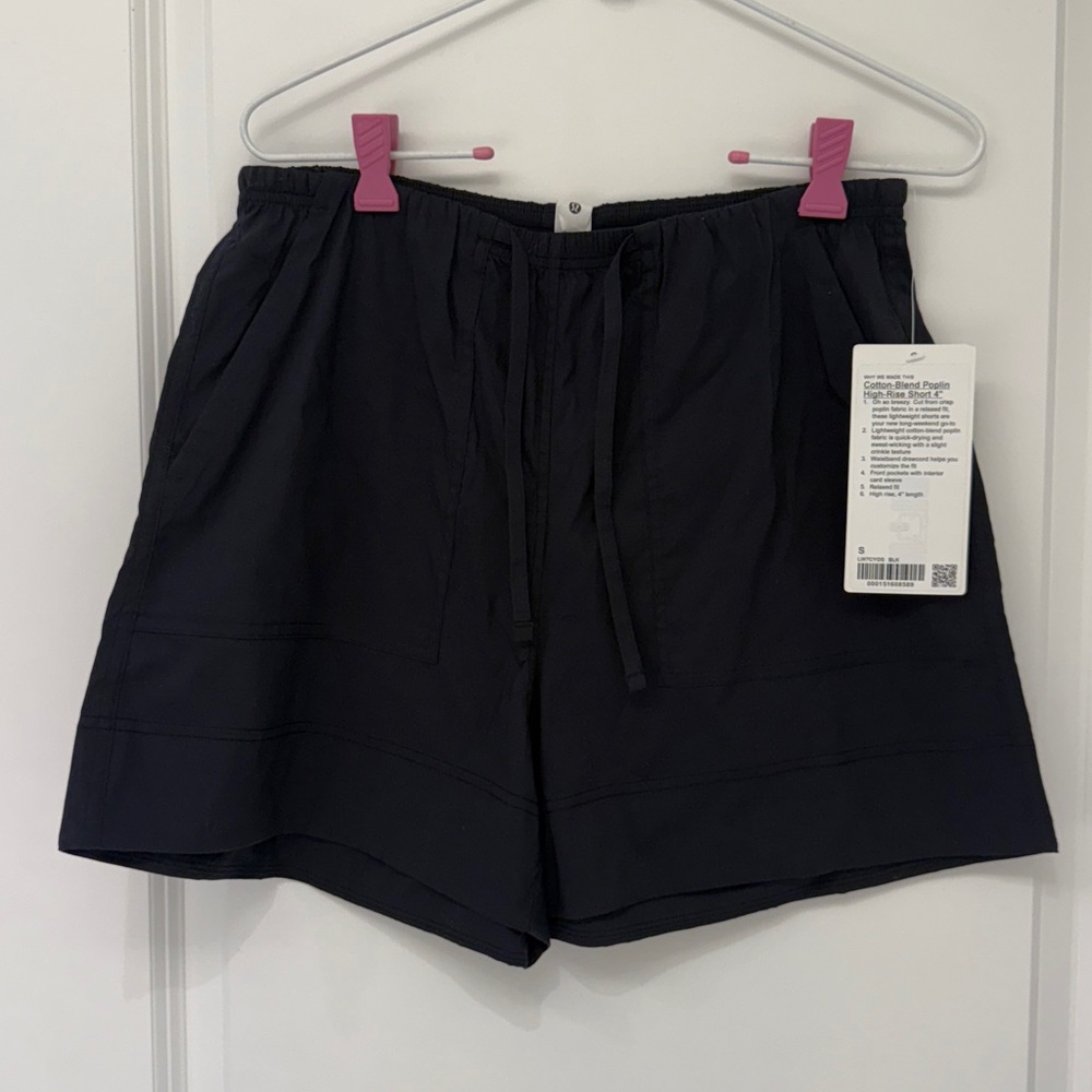 lululemon NWT Poplin High-Rise Shorts - Women’s Size Small